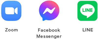 Zoom,Facebook,Messenger,LINE